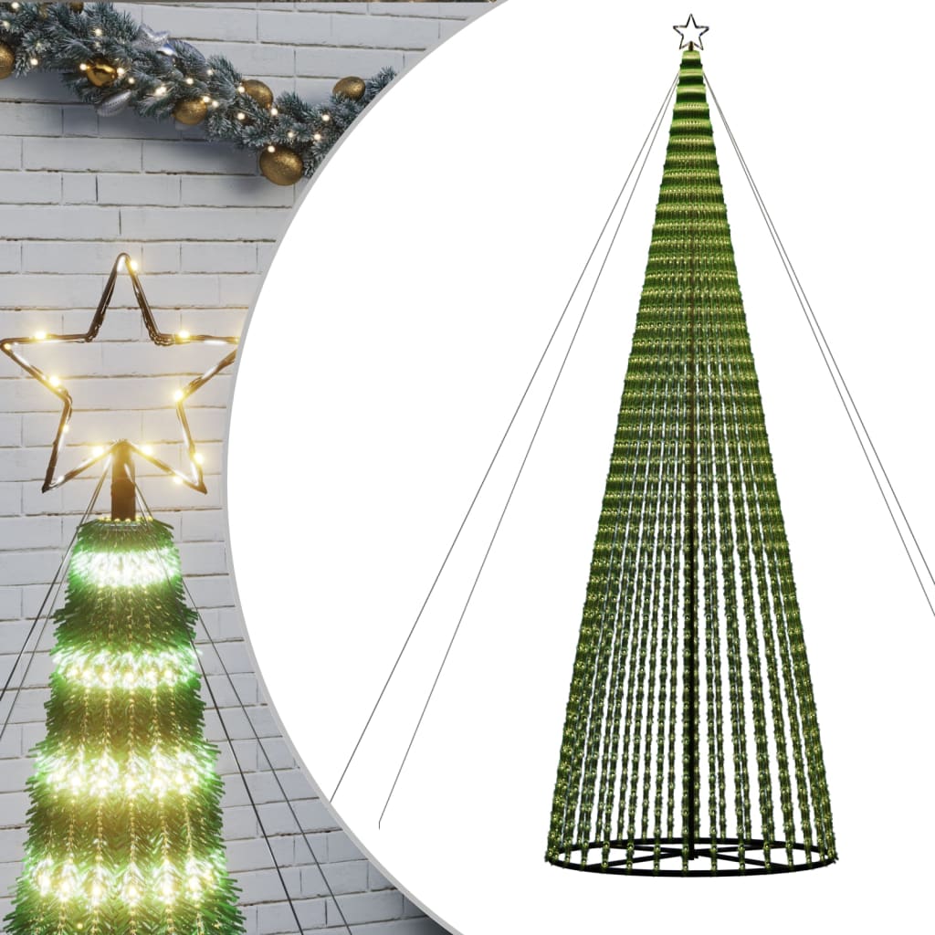 Vidaxl LED Arbre de Noël 1544 LEDS 500 cm blanc chaud