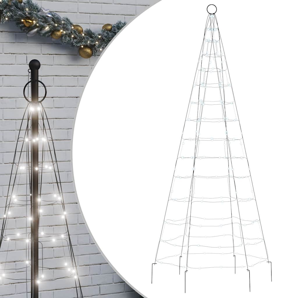 VidaXL LED Christmas tree at Vlaggenmast 200 LEDs Cold White 180 cm