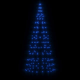 Vidaxl led-kerstboom aan vlaggenmast 200 led's 180 cm blauw