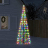 Vidaxl led-kerstboom aan vlaggenmast 550 leds kleurrijk 300 cm