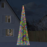 Vidaxl led-kerstboom aan vlaggenmast 1534 leds kleurrijk 500 cm