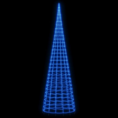 Vidaxl led-kerstboom aan vlaggenmast 3000 led's 800 cm blauw