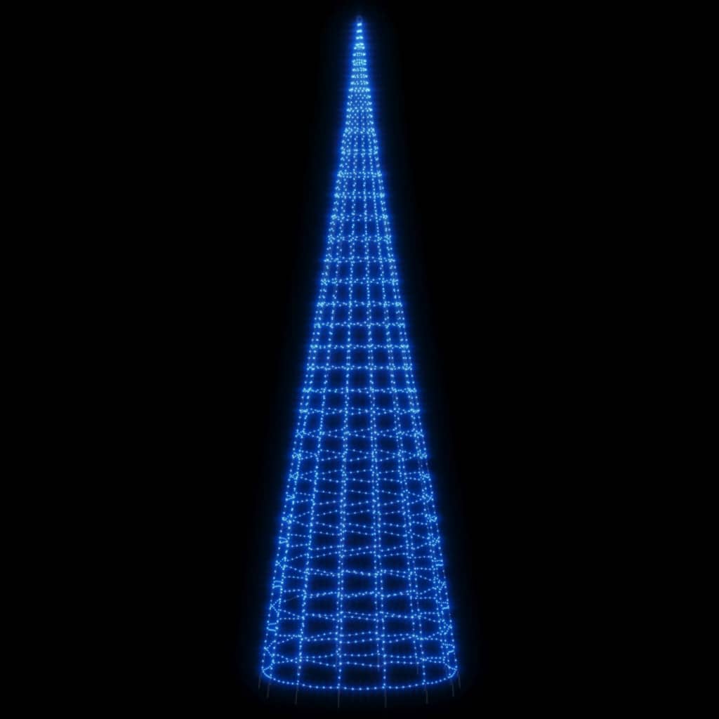 Vidaxl Light cone on flagpole 3000 blue LEDs 800 cm