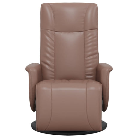 Vidaxl fauteuil verstelbaar met voetensteun kunstleer bruin