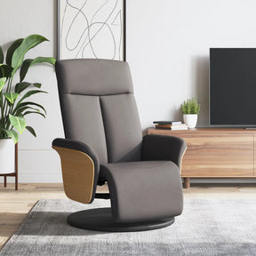 Vidaxl fauteuil verstelbaar met voetensteun stof taupe