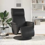 Vidaxl fauteuil verstelbaar met voetensteun kunstleer zwart