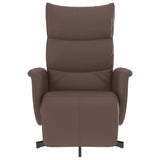 Vidaxl fauteuil verstelbaar met voetensteun kunstleer bruin