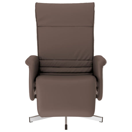 Vidaxl fauteuil verstelbaar met voetensteun kunstleer bruin