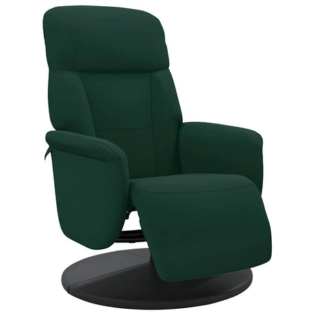 Vidaxl verstelbare fauteuil met voetensteun fluweel donkergroen