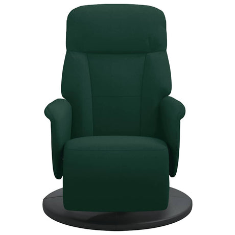 Vidaxl verstelbare fauteuil met voetensteun fluweel donkergroen