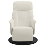 Vidaxl fauteuil met voetensteun verstelbaar fluweel crèmekleurig