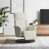 Vidaxl fauteuil met voetensteun verstelbaar fluweel crèmekleurig
