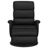 Vidaxl fauteuil verstelbaar met voetensteun kunstleer zwart