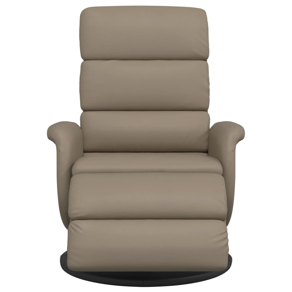 Vidaxl fauteuil verstelbaar met voetensteun kunstleer cappuccinokleur