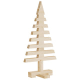 Vidaxl kerstdecoraties kerstboom 3 st massief grenenhout