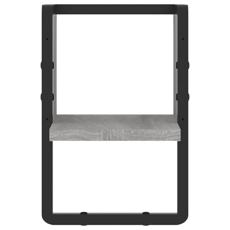 Vidaxl wandschap met stang 20x25x30 cm grijs sonoma eikenkleurig