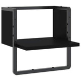 Vidaxl wandschap met stang 30x25x30 cm zwart