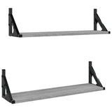Vidaxl wandschappen 2 st 60x15x15,5 cm grijs sonoma eikenkleurig