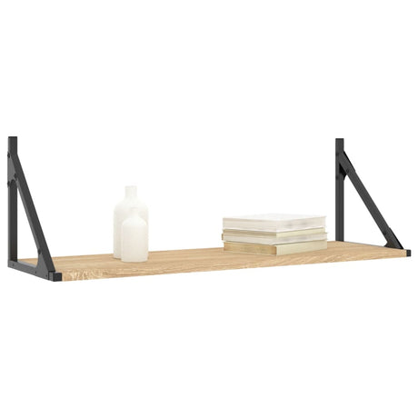Vidaxl wandplanken 2 st sonoma eiken 80x25x25,5 cm bewerkt hout