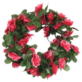 Vidaxl kerstslingers met bloemen 6 st 250 cm lente rozerood