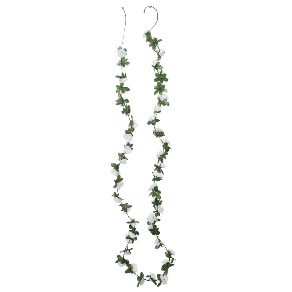 Vidaxl Guierras navideñas con flores 6 st 250 cm Spring White