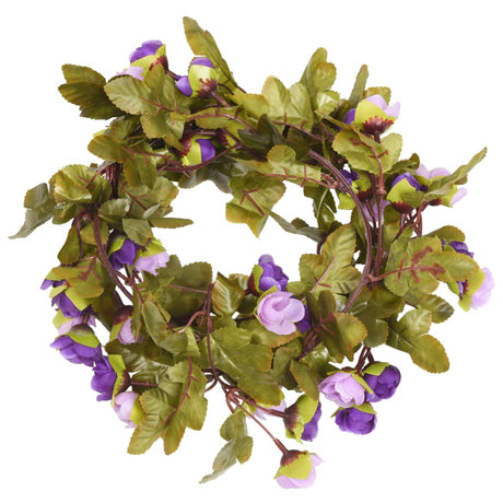 Vidaxl bloemenslingers 6 st 215 cm lichtpaars
