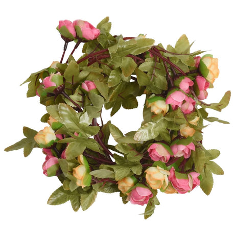 Vidaxl bloemenslingers 6 st 215 cm roze