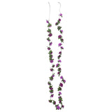 Vidaxl Christmas Garlands with Flowers 6 St 240 cm Light Purple