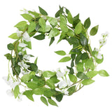 Vidaxl Garlands de Noël avec des fleurs 6 st 200 cm blancs