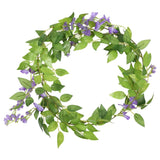 Vidaxl Christmas Garlands with Flowers 6 St 200 cm Purple