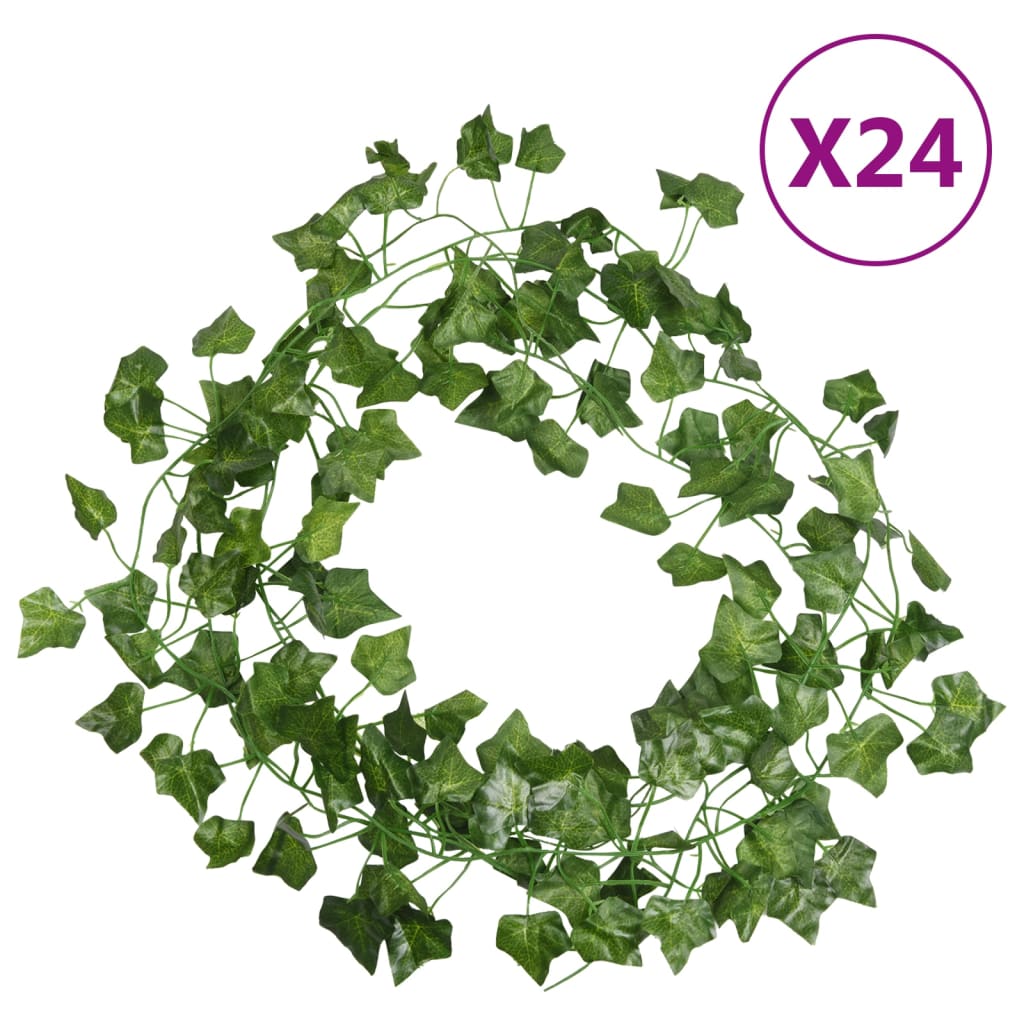 Vidaxl Garlands navideñas Ivy 24 St 200 cm Green