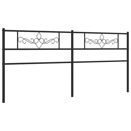 Vidaxl vervangend hoofdbord 200 cm metaal zwart