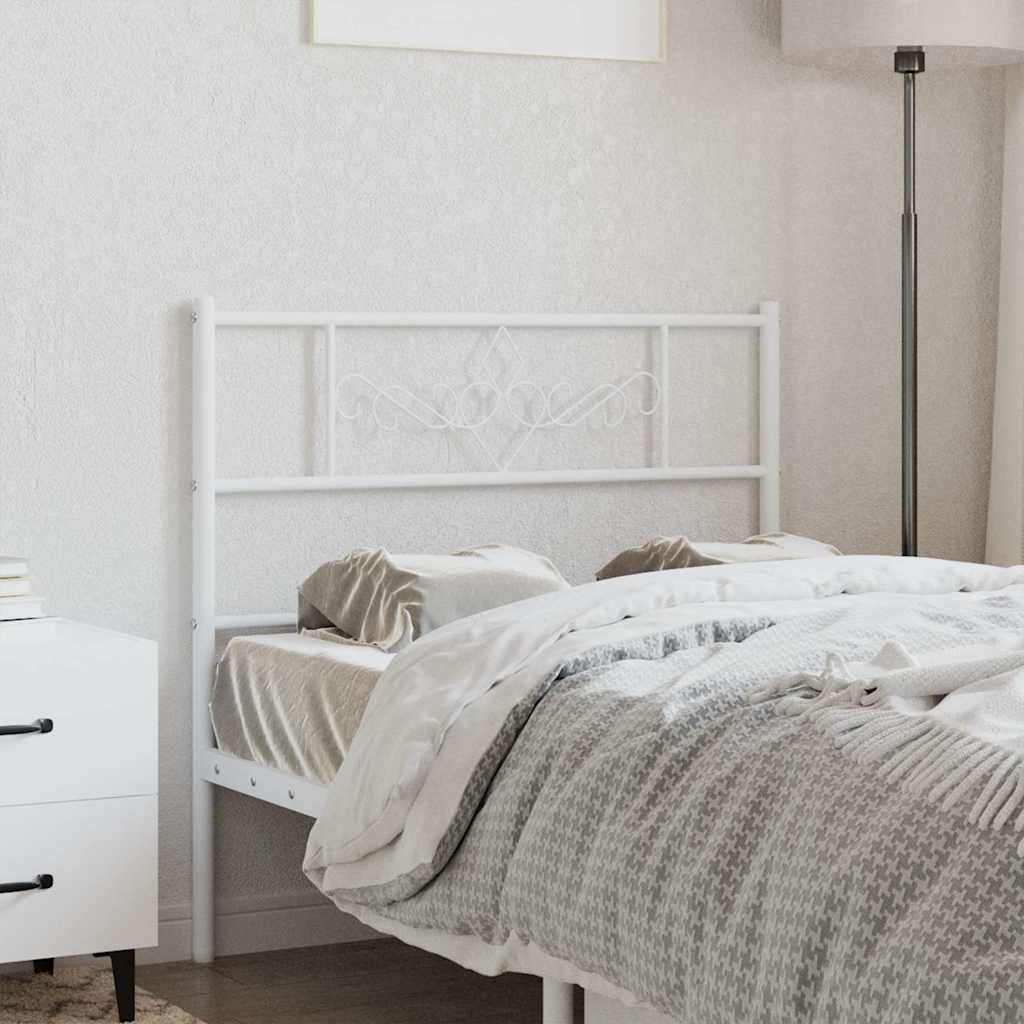 Vidaxl vervangend hoofdbord 75 cm metaal wit