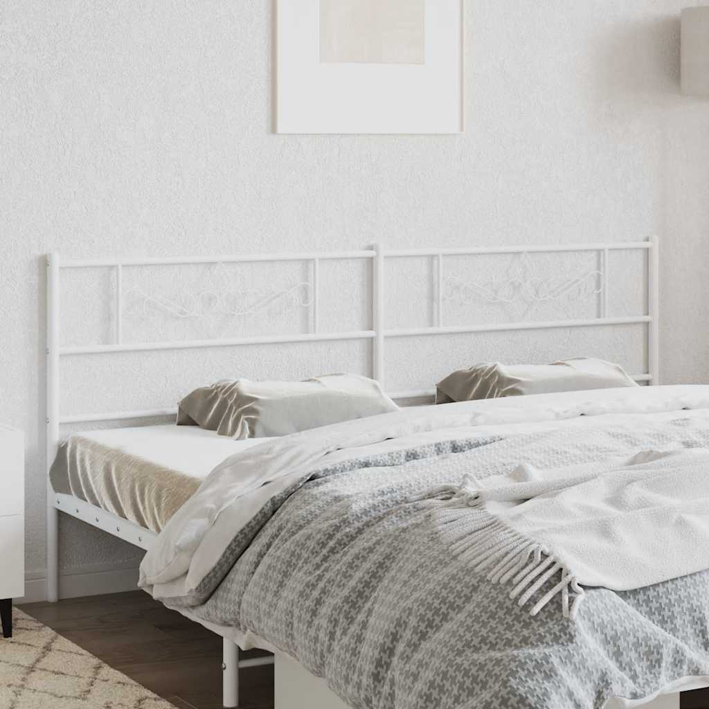 Vidaxl vervangend hoofdbord 193 cm metaal wit