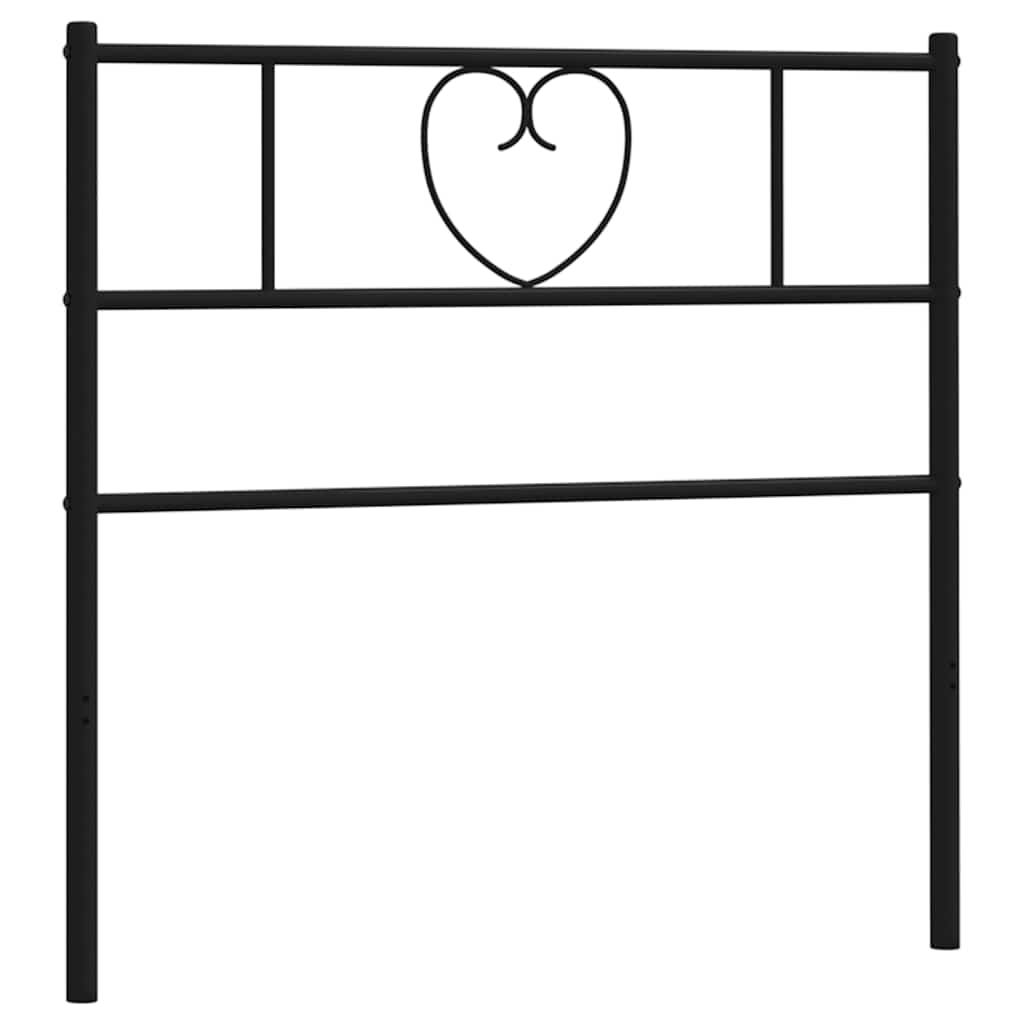 Vidaxl vervangend hoofdbord 75 cm metaal zwart