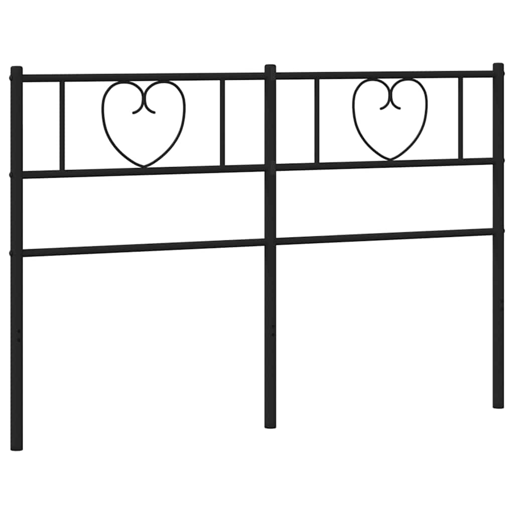 Vidaxl vervangend hoofdbord 160 cm metaal zwart