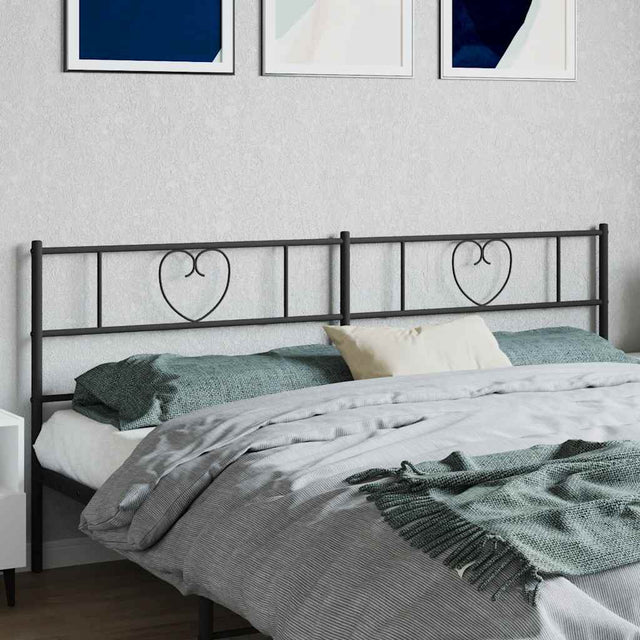 Vidaxl vervangend hoofdbord 180 cm metaal zwart
