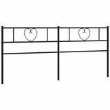 Vidaxl vervangend hoofdbord 200 cm metaal zwart