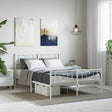 Vidaxl bedframe met hoofd- en voeteneinde metaal wit 160x200 cm
