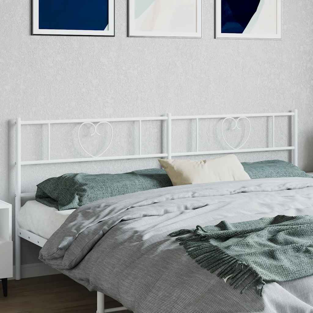 Vidaxl vervangend hoofdbord 200 cm metaal wit