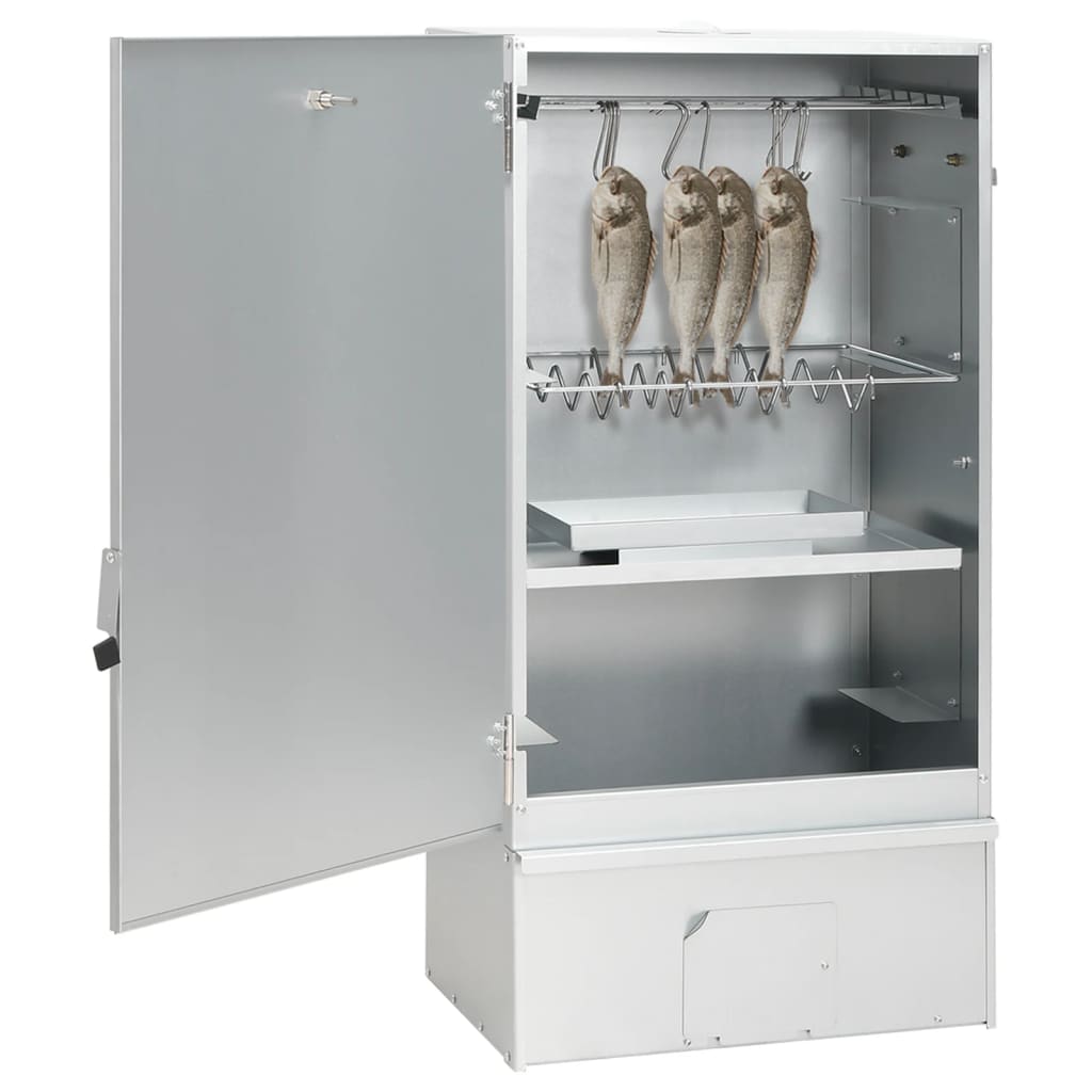 Vidaxl bbq-rookoven met koude rookgenerator gegalvaniseerd staal