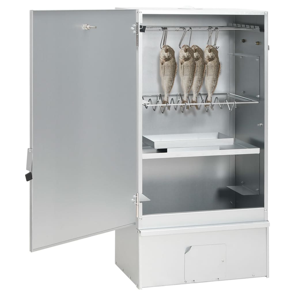 Vidaxl bbq-rookoven met koude rookgenerator gegalvaniseerd staal