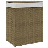 Cesta de lavandería Vidaxl con tapa de 46x33x60 cm Poly Rattan