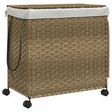 Vidaxl Basket lavanderia su ruote 60x35x60,5 cm rattan