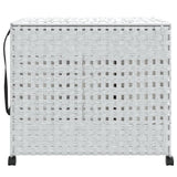 Canasta de lavandería Vidaxl sobre ruedas 66x35x60 cm rattan blanco