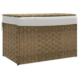 Panier à linge Vidaxl avec couvercle 55,5x35x34 cm Poly Rattan