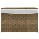 Panier à linge Vidaxl avec couvercle 55,5x35x34 cm Poly Rattan