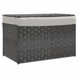 Panier à linge Vidaxl avec couvercle 55,5x35x34 cm en gris de rattan poly