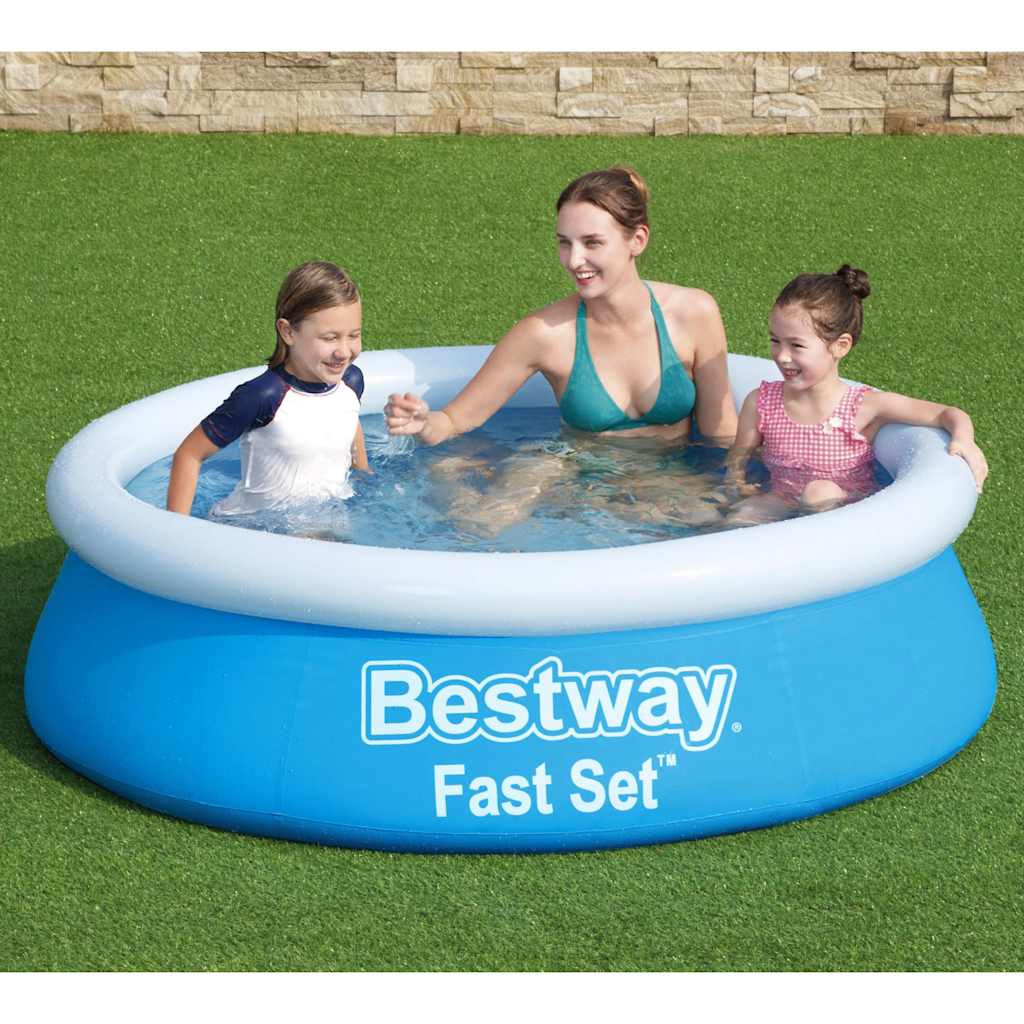 Bestway Fast Set Swimming Pool oppustelig omkring 183x51 cm blå