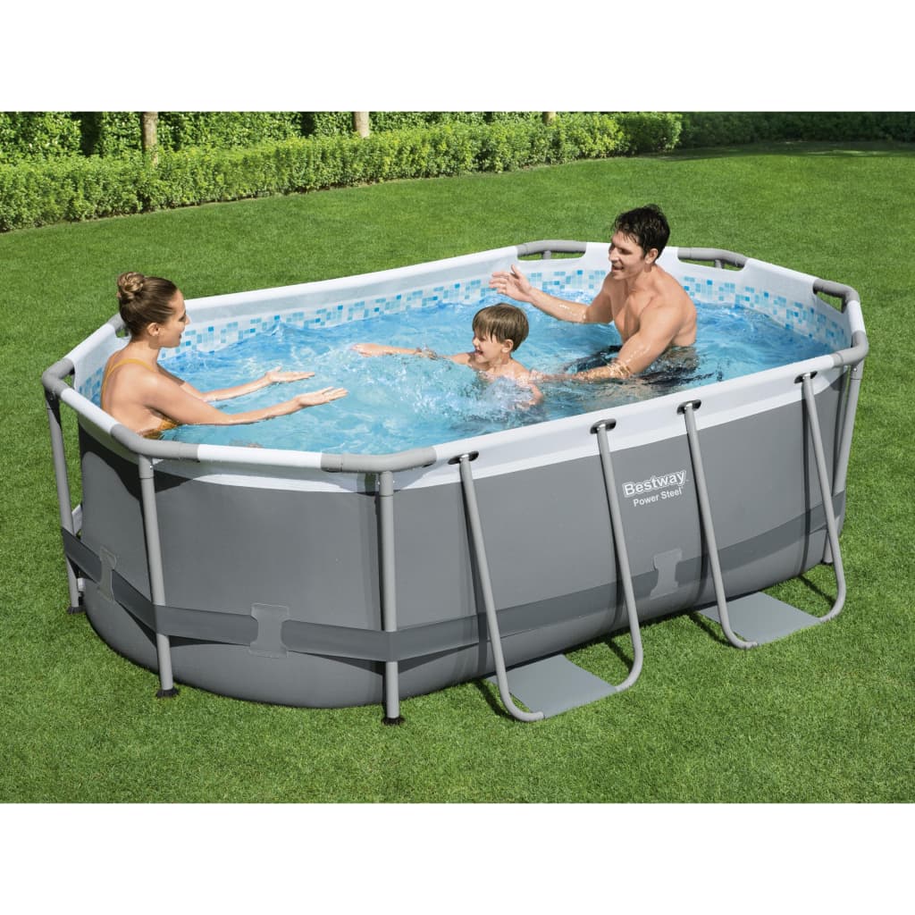 Bestway Power Piscina sobre el suelo Oval 305x200x84 cm